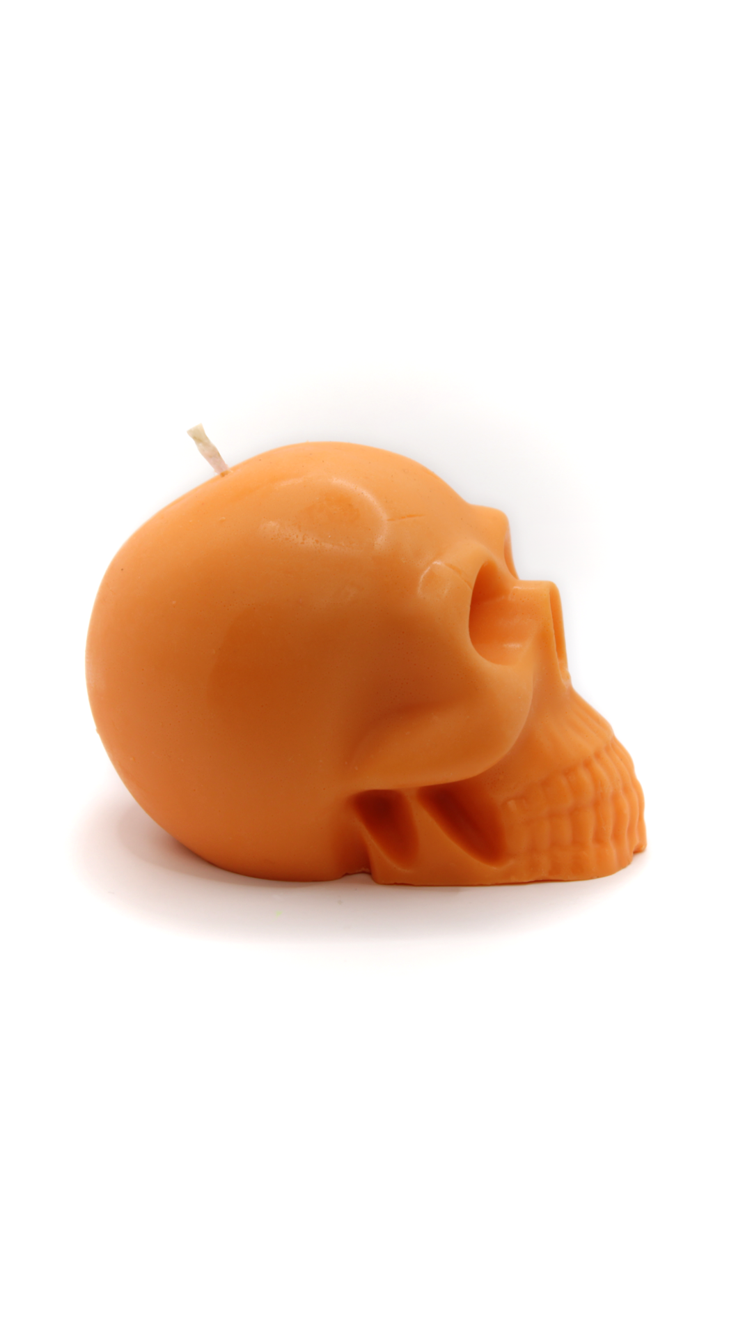Orange Skull Candle