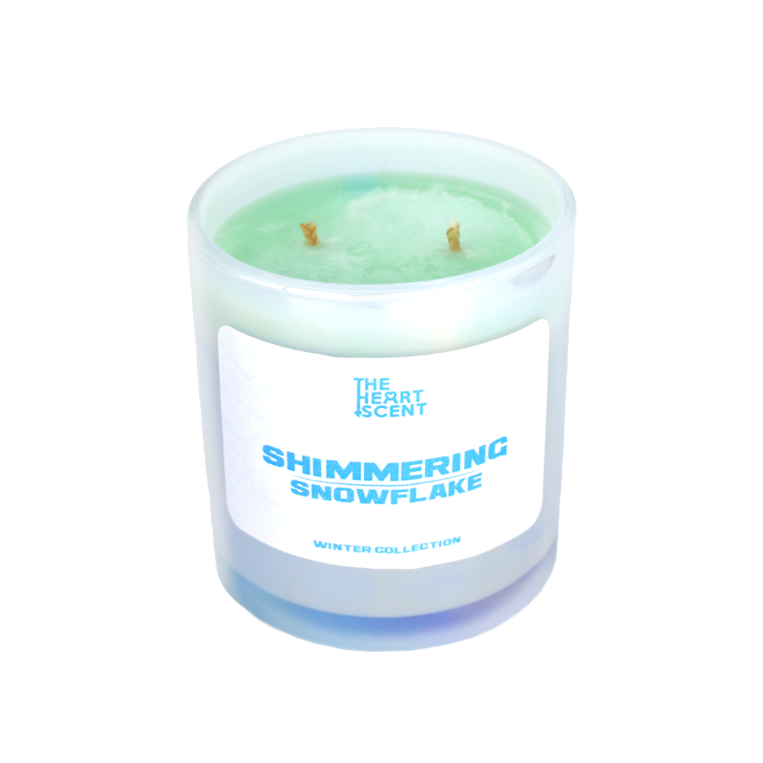 Shimmering Snowflake Candle